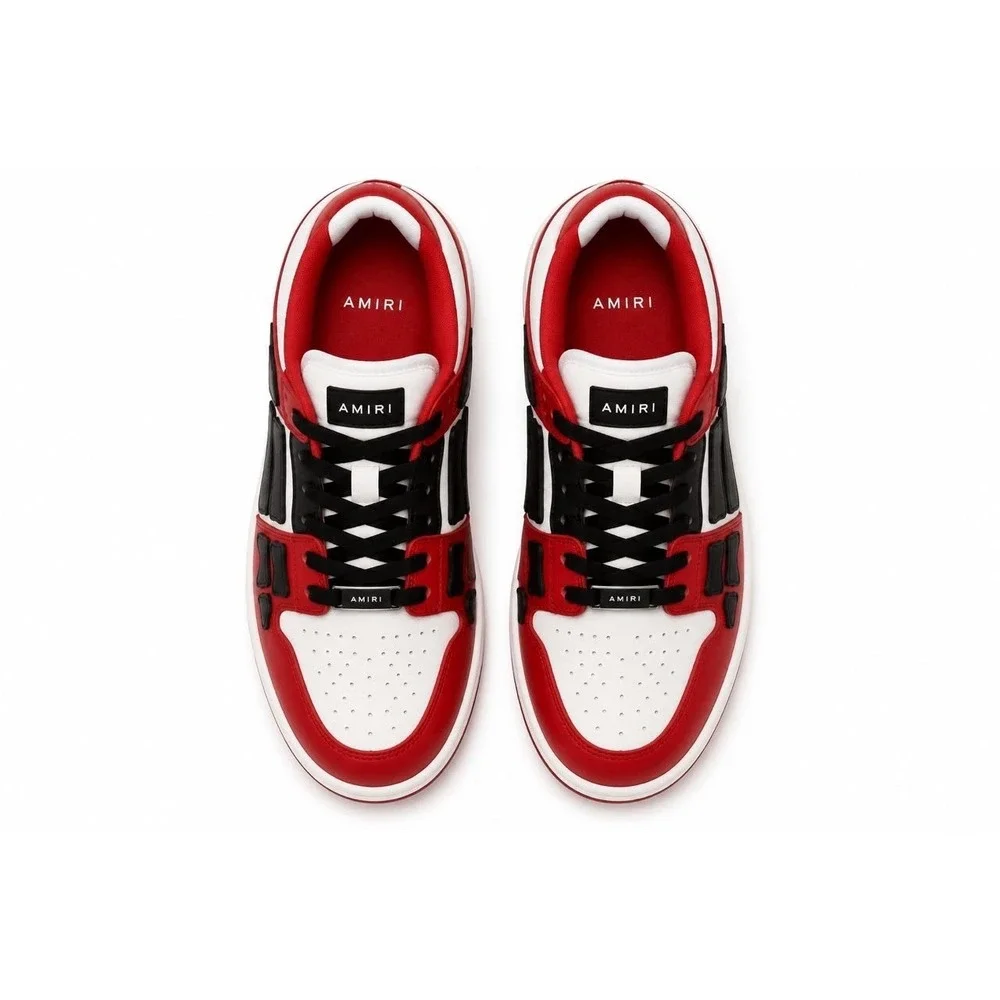 Gently used Size 13- AMIRI Skel Top Low Red/White/Black AW22MFS003-610 Sneakers